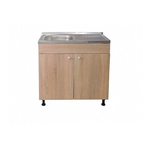 Set Masca Chiuveta Sonoma 80 x 50 x 80 cm+Chiuveta inox+Baterie lebada flexibila si sifon scurgere - imagine 4